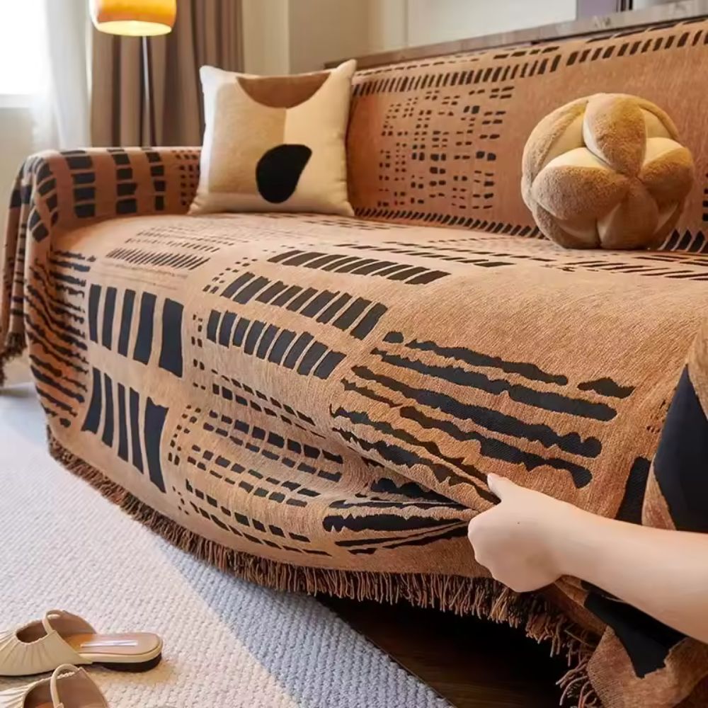 Lisslune | Savanna Geo Chenille Sofa Cover