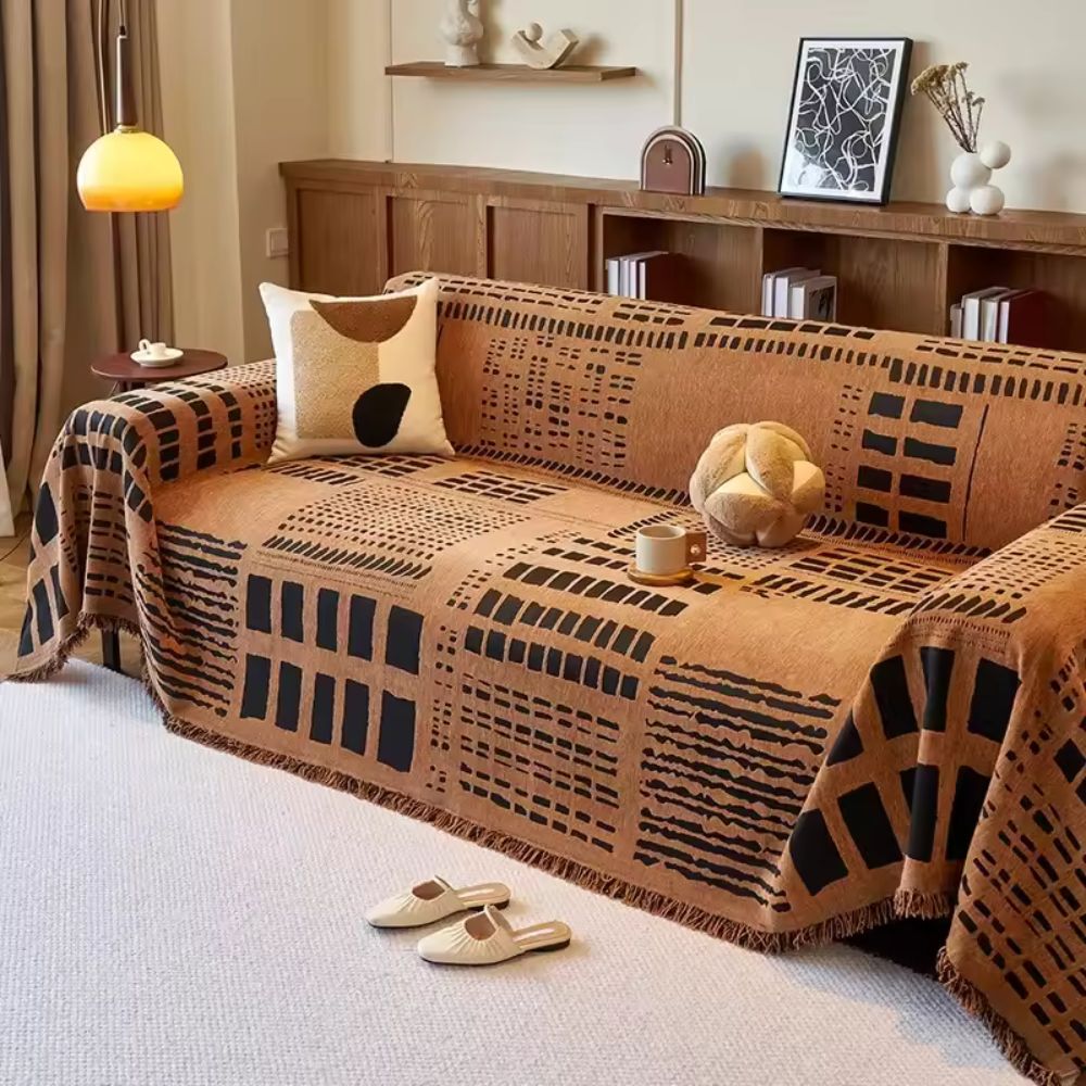 Lisslune | Savanna Geo Chenille Sofa Cover