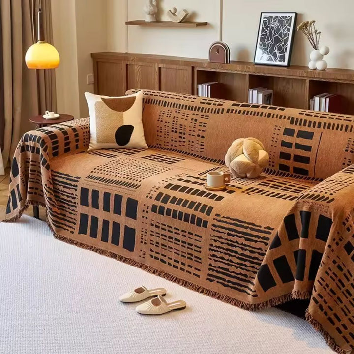 Lisslune | Savanna Geo Chenille Sofa Cover