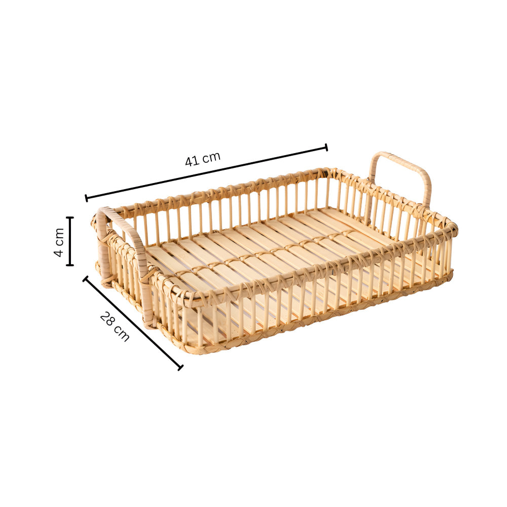 Lisslune | Rustic Weave Rattan Tray