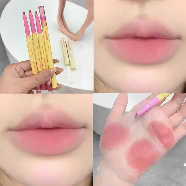 Rynx | Smooth Matte Lipstick Stick Long-Lasting Non-Fading Waterproof Non-Sticky Cup Contouring Lip Contouring Nude Lipstick Makeup