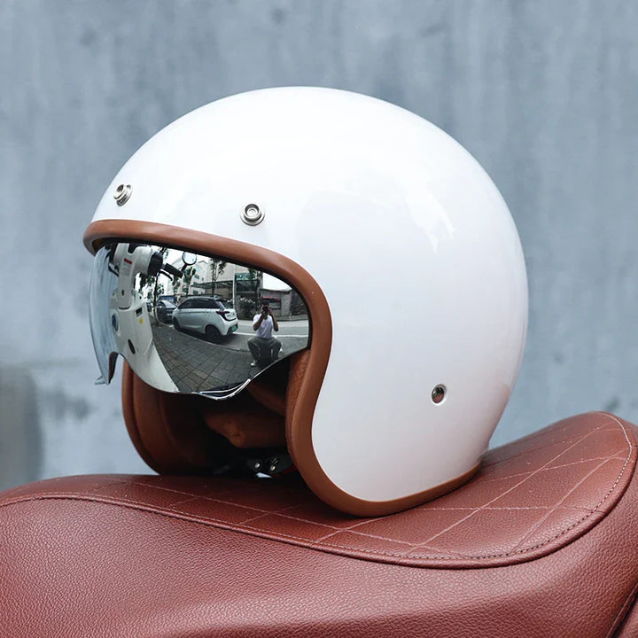 Lisslune | Retro Motorcycle Helmet 3/4 Open Face – Valor