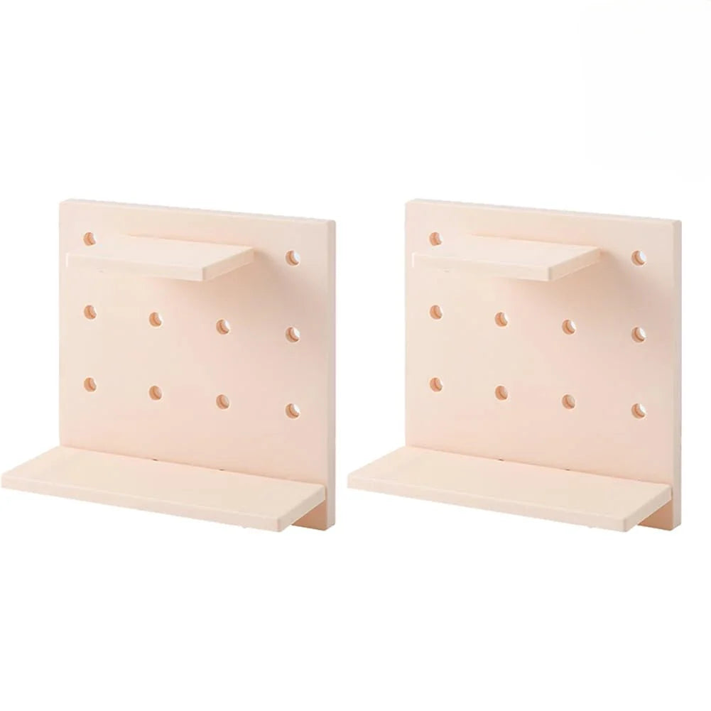 Rynx | 4Pack Sweet Pegboards Wall Shelf Holder Hooks Plastic Wall Organizer Decorations Display Shelf Wall Mounted Hanging Pegboard