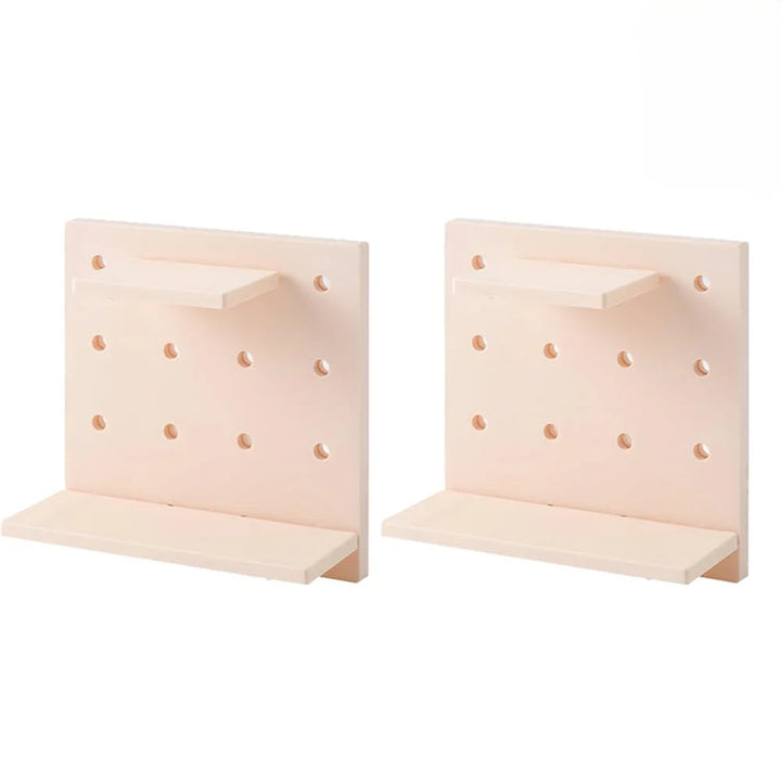 Rynx | 4Pack Sweet Pegboards Wall Shelf Holder Hooks Plastic Wall Organizer Decorations Display Shelf Wall Mounted Hanging Pegboard