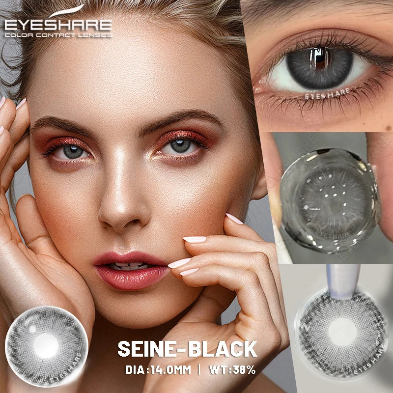 Rynx | 1 pair of naturally colored contact lenses for gray eyes eye lens fashion blue lenses cosmetic brown eye contacts annual