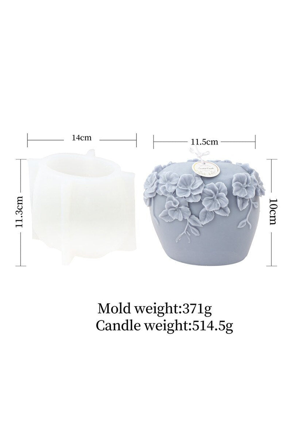Lisslune | Rattan Flower Candle Shape