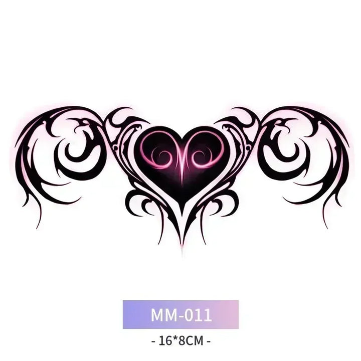 Rynx | 6-Piece Waterproof Tattoo Sticker Set Long-lasting Artificial Tattoo Girls 3D Artificial Sex Womb Tattoo for Women Temporary Abdomen섹스타투스티커 Product