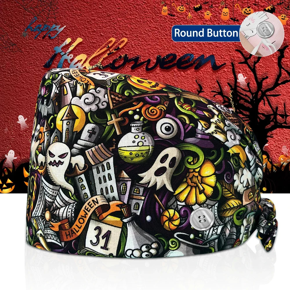 Lisslune | Surgical Skull Print Apron with Adjustable Design and Button