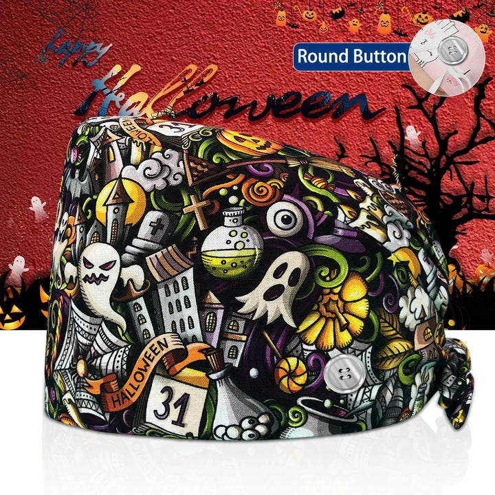 Lisslune | Surgical Skull Print Apron with Adjustable Design and Button