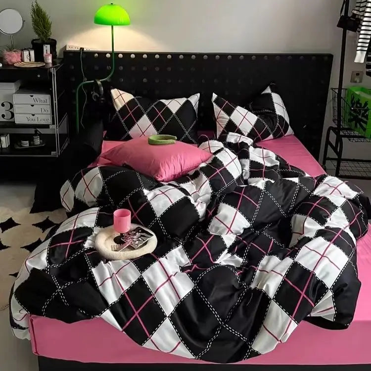 Rynx | In Pink Flowers Bedding Set Flat Bed Sheet Duvet Cover Twin Full Queen Nordic Bedding Boys Girls Bedding Sets Flower Cherry