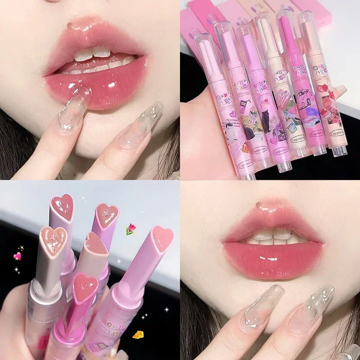 Rynx | Water Light Lip Glass Tint Clear Mirror Lipstick Waterproof Moisturizing Lipstick CAPPUVNI Shine Glitter Lipstick Women Makeup