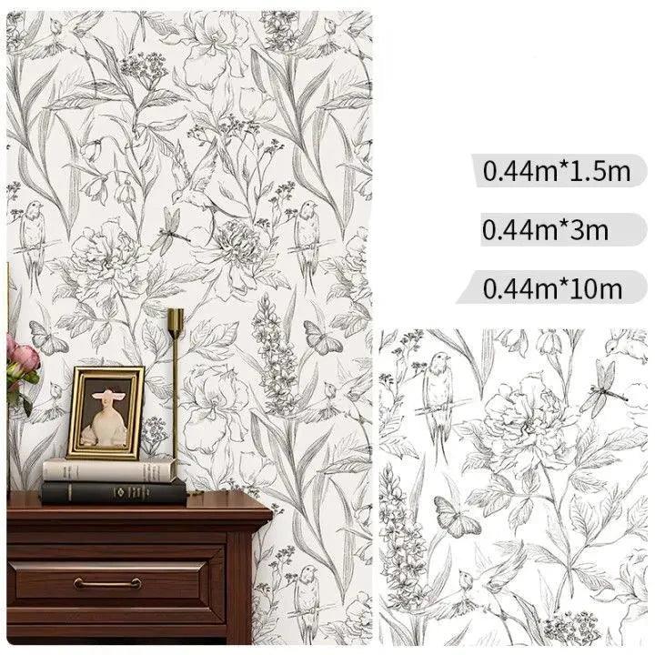 Lisslune | Chic Black-and-white Peel and Stick Wallpaper for Stylish Home Transformations