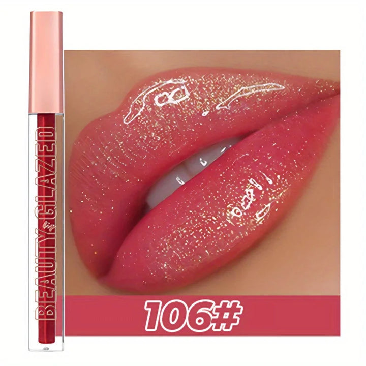 Rynx | Liquid Lipstick Chewy Golden Metallic Lip Gloss Shimmer Texture Golden Bling Glitter Lipstick Suitable Makeup Face Painting