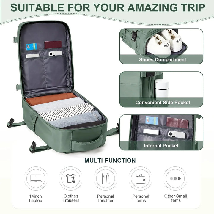 Lisslune | TRAVELLITE BACKPACK – Versatile travel backpack for carry-on & everyday use