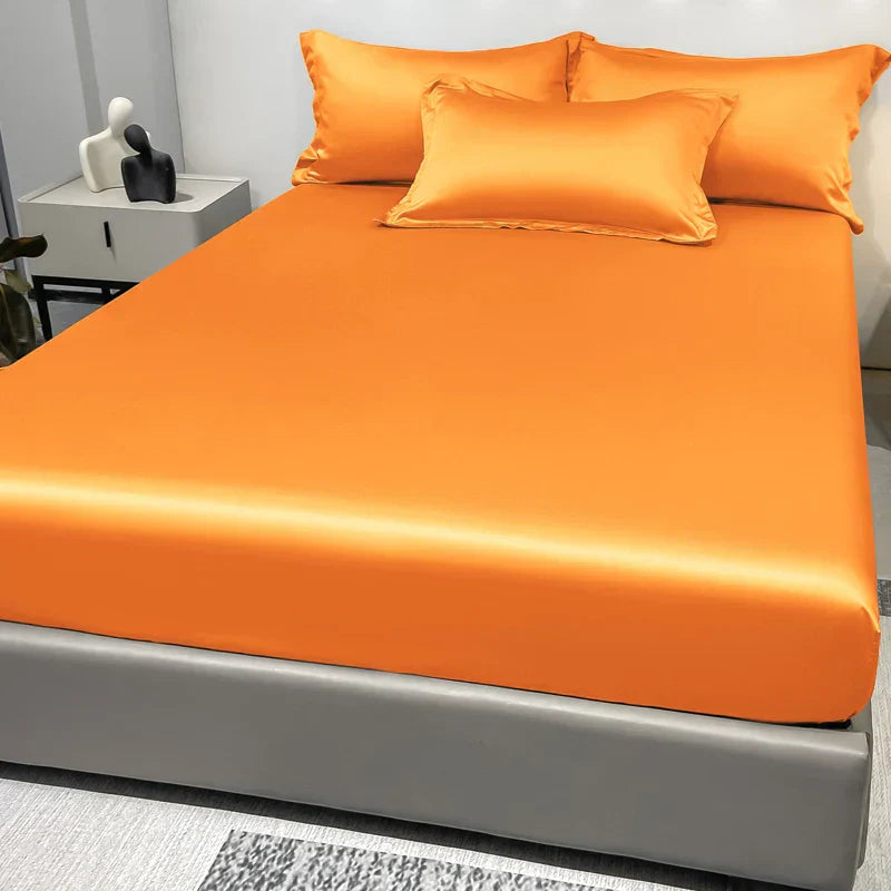 Lisslune | SatinDreams Luxury Fitted Sheet | Silky Satin Bed Sheet | Breathable & Cooling | Wrinkle-Free | Easy Care