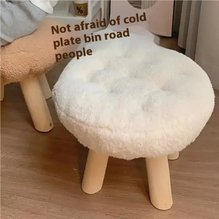 Rynx | Cookie small stool soft seat girls heart bedroom solid wood bench living room children's shoe changing stool furniture