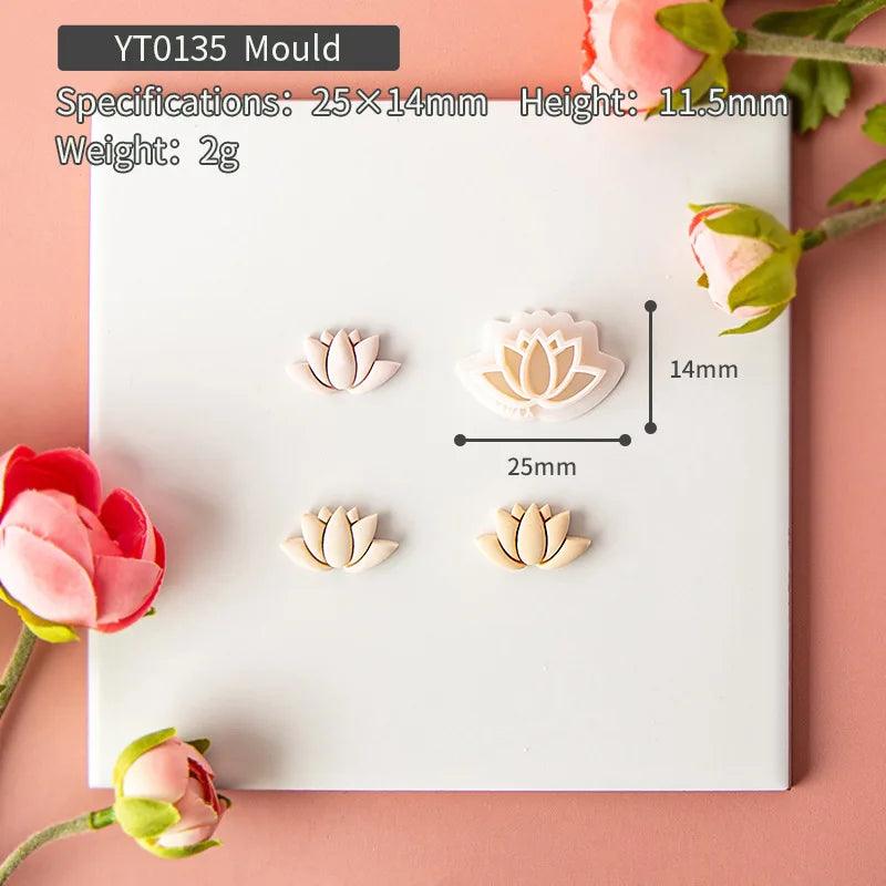 Lisslune | Flower and geometric polymer clay cutters for unique earrings and jewelry creations