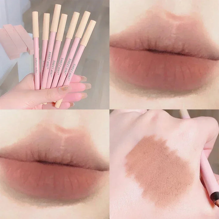 Rynx | Waterproof Lipstick Pencil Matte Nude Soft Solid Lipstick Pencil Long-lasting Professional Women's Lip Contour Korean Makeup