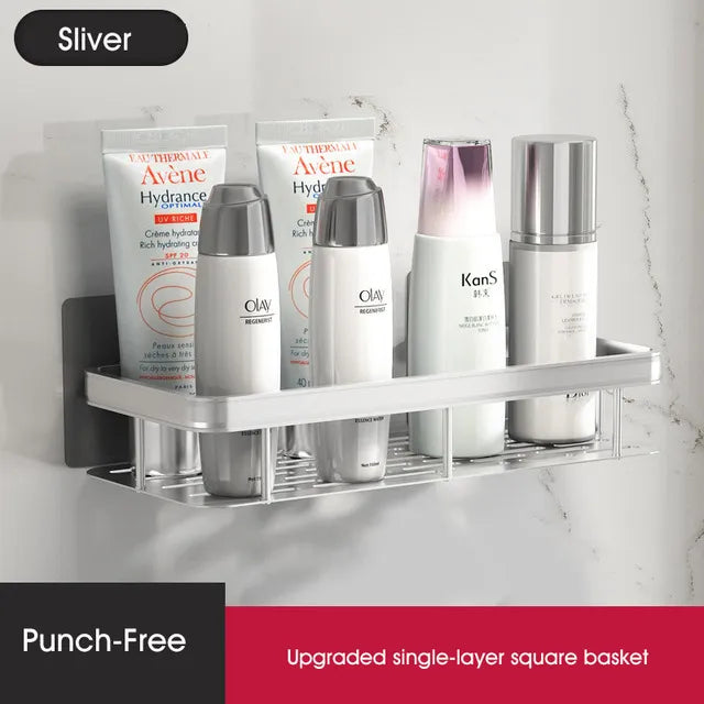Lisslune | Stylish & Practical No-Drill Shower Corner Shelf – Space-Saving Bathroom Storage Rack
