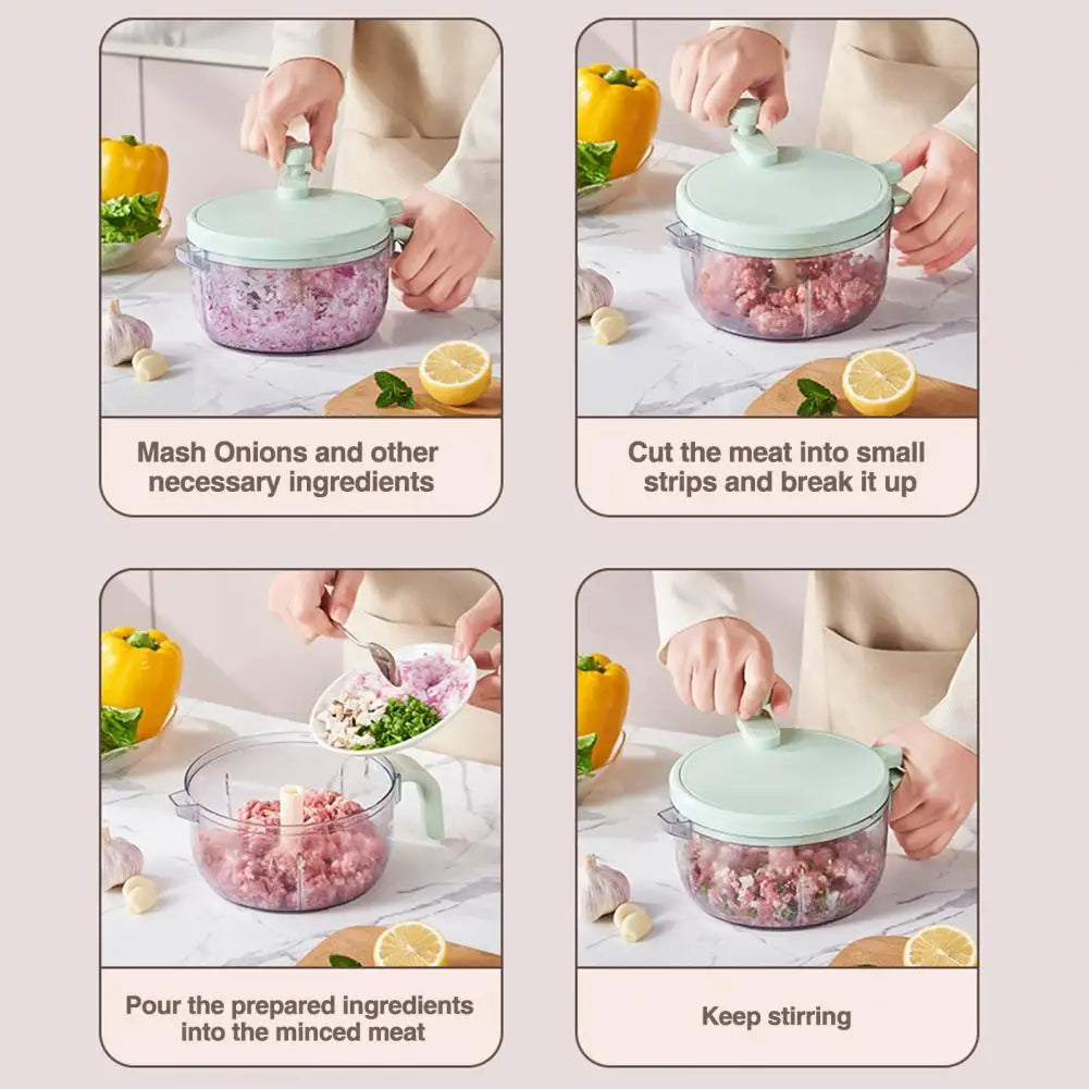 Lisslune | Manual Portable Fresh Cut Veggie Chopper