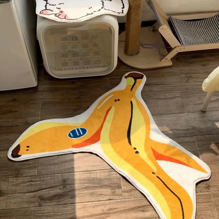 Rynx | Irregular bedroom decoration banana rug creative cute rugs for the living room fluffy soft bedroom rug thick plush floor mat
