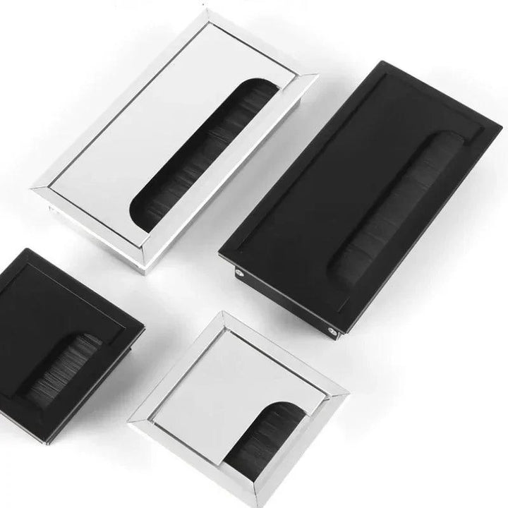 Lisslune | Slim Rotatable Aluminum Table Cable Management Grommet with Flip-Top Access