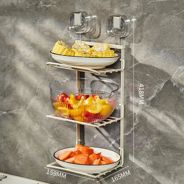 Lisslune | Food Preparation Wall-Mounted 3-Layer Organizer Rack