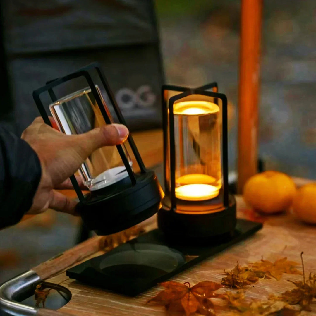 Lisslune | Rechargeable Wireless LuxuryGlow Table Lamp - Elegant Wireless Lamp for Any Mood