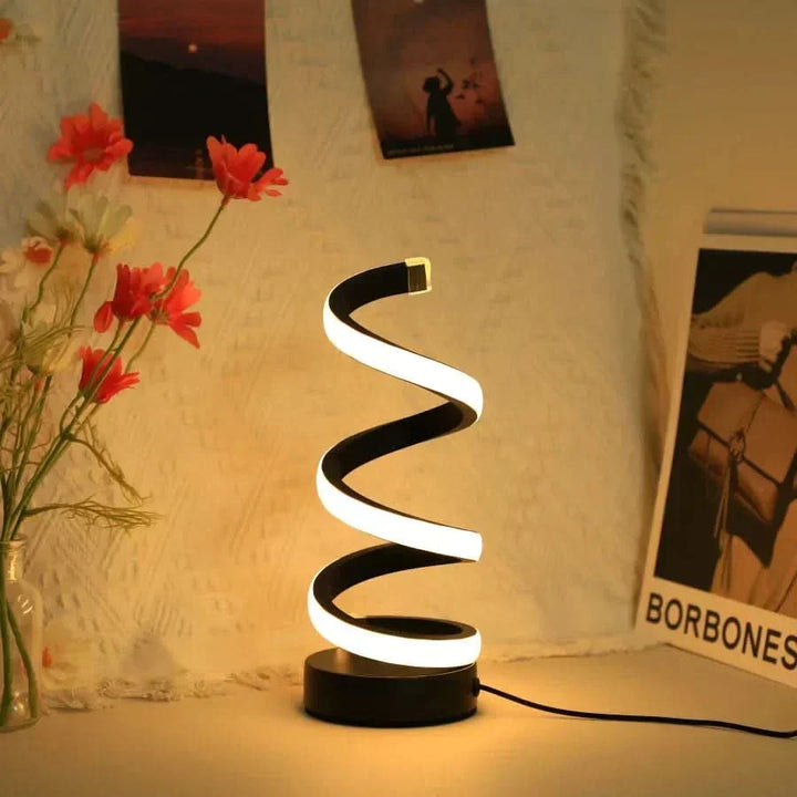 Lisslune | Spiral LED Table Lamp – Modern Adjustable Light