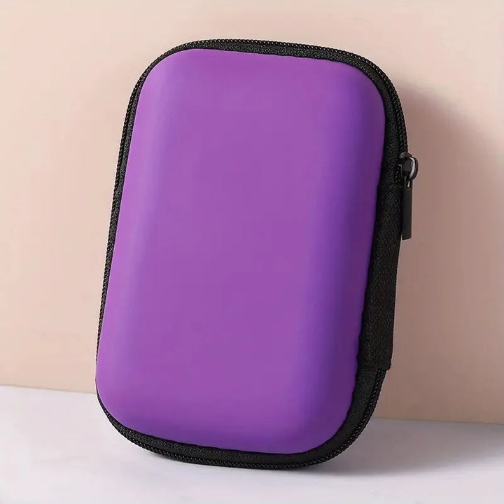 Rynx | 1pc Portable Waterproof Headphone Storage Bag, Data Cable Packing Cube, EVA Protective Case for Travel