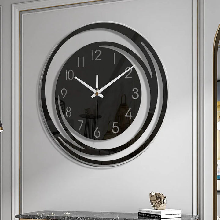Lisslune | Acrylic Wall Clock - Scandinavian Design - Black - Clock