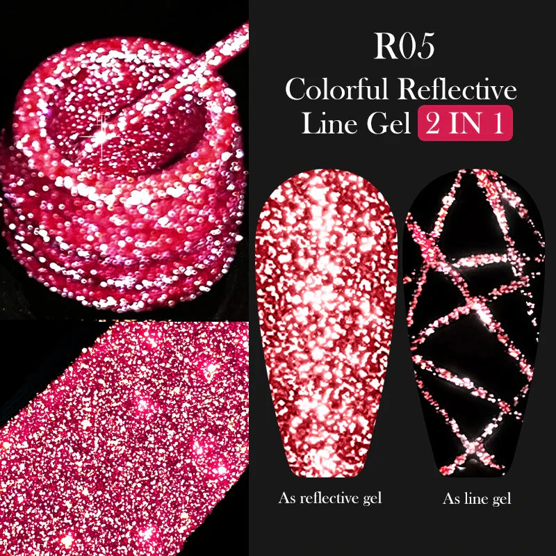 Rynx | 5ML Silver Metallic Painter Liner Gel Nail Polish Super Bright Mirror Drawing Gel Semi Permanent Line French Nail Art