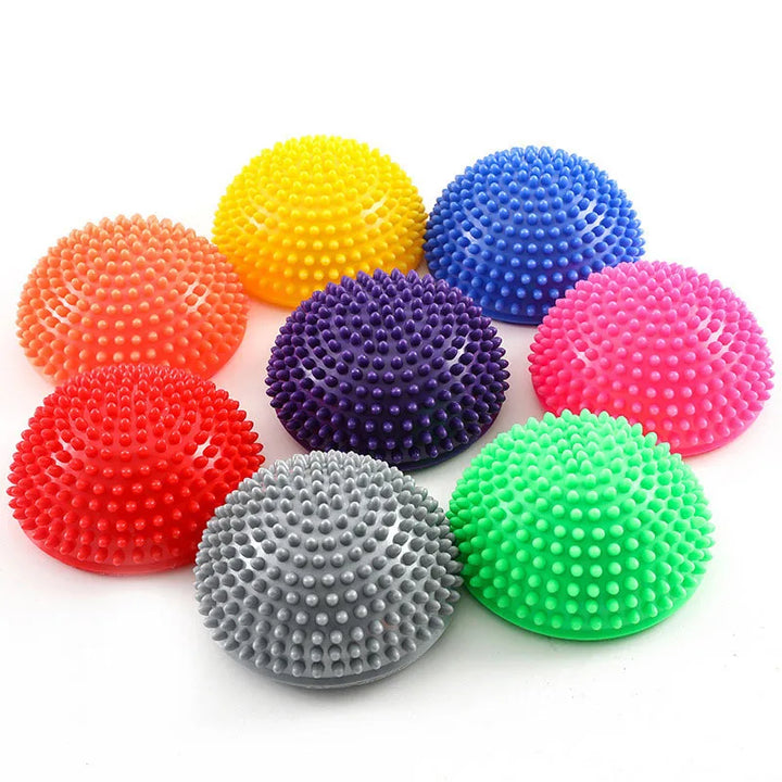 Rynx | 1pc Fitness Yoga Ball, PVC sensory training ball, half-round ball, balance training ball, tactile massage ball