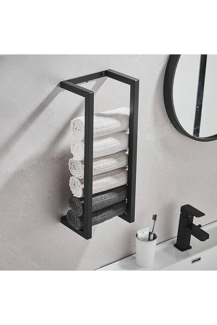 Lisslune | Slim Black Bathroom Shelf