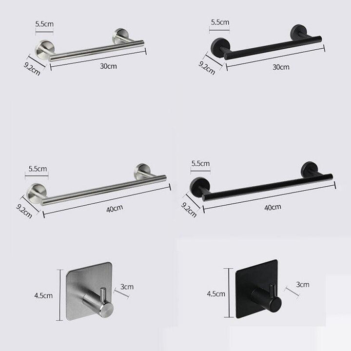 Lisslune | Elevate your bathroom with the stylish stainless steel organization set