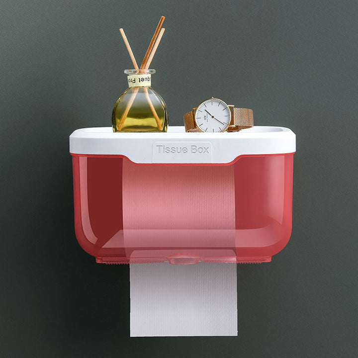 Lisslune | Wall-Mounted Bathroom Organizer Tissue Box Holder