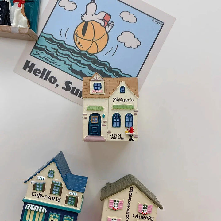 Rynx | House and Dog Refrigerator Stickers INS Cartoon Door Decorative Magnet Stickers Puppy Magnet Stickers Photo Notice Board Stick