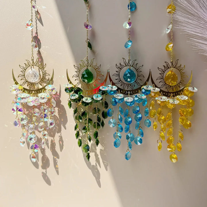 Lisslune | Radiant Moonlit Quartz Prism Suncatcher