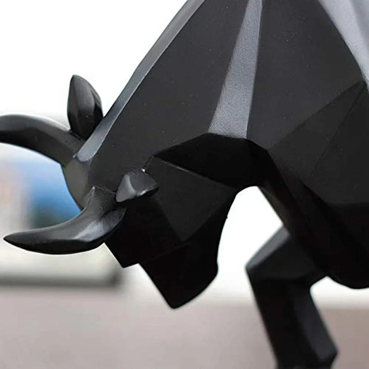 Lisslune | YuryFvna Modern Geometric Bull Statue, Ornament, Café, Bull Sculptures, Animal Figures, Abstract Hotel Home Decoration
