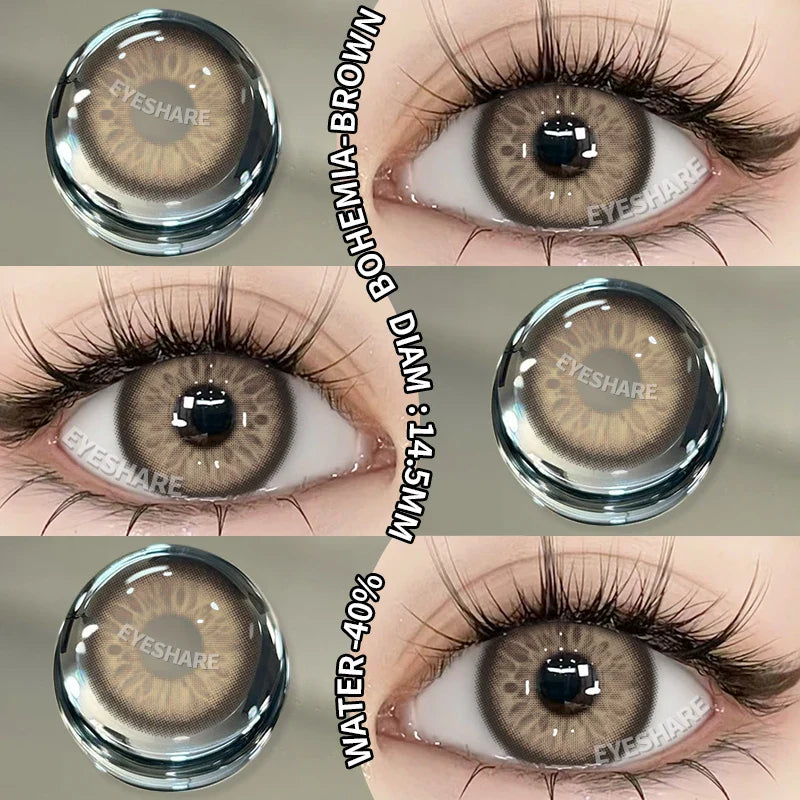 Rynx | New Lenses 1 Pair Colored Lenses for Eyes Green Contact Lenses Fashion Blue Eye Lenses Annual Gray Contact Lenses