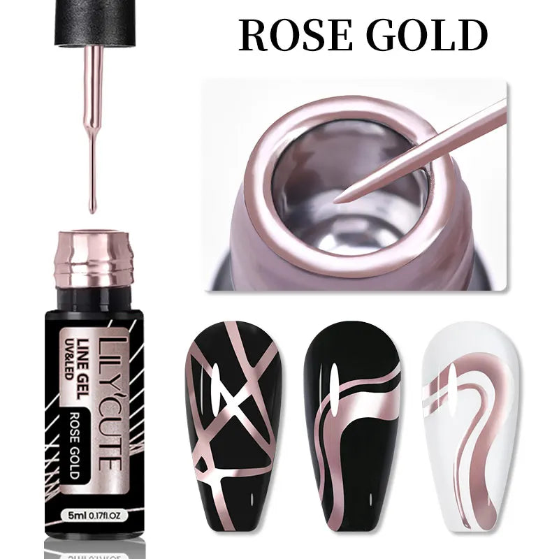 Rynx |5ML Aurora Cat Magnetic Liner Gel Nail Polish Sparkling Paint Gel Nail Polish Semi Permanent UV Gel Lines French Nail Art