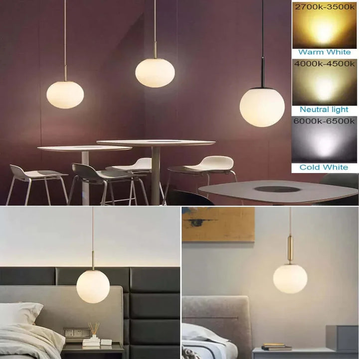Lisslune | Mid-Century Modern Glass Ball Pendant Light