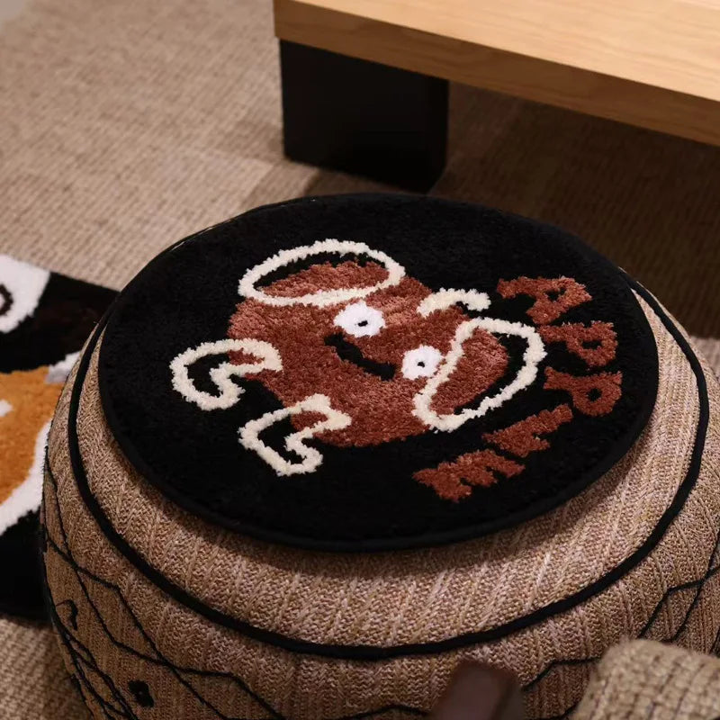 Rynx | Tufting Letters Cushion Mat Soft Round Square Apple Heart Chair Sofa Pad Home Space Office Warm Decor for Autumn Winter