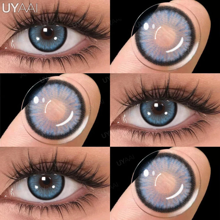 Rynx | 1 Pair Brown Lenses Natural Large Eyes Gray Lenses Cosmetics Korean Style Lenses y2k Colorcon Blue Eye Contacts Purple Lenses