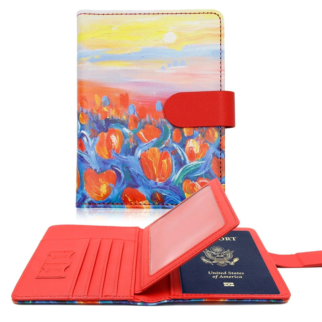 Lisslune | Stylish RFID-blocking passport holder with card organizer for travelers