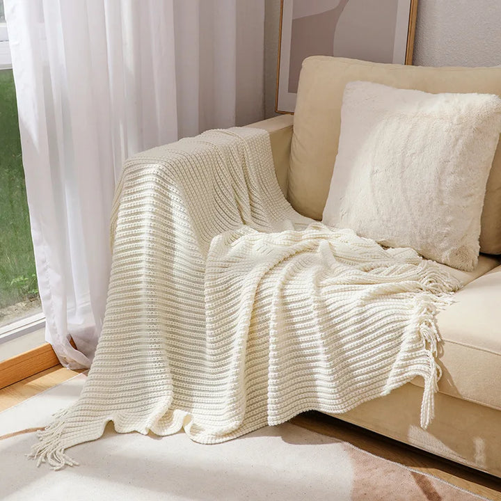 Rynx | Textile City Nordic Throw Blanket Knitted Sofa Cover Office Nap Air Conditioning Blanket Bohemian Hotel Decor Bedspread Towel