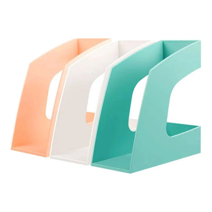 Lisslune | Slim Plastic Desktop Book Organizer - Versatile Document and Magazine Storage Solution for School and Office