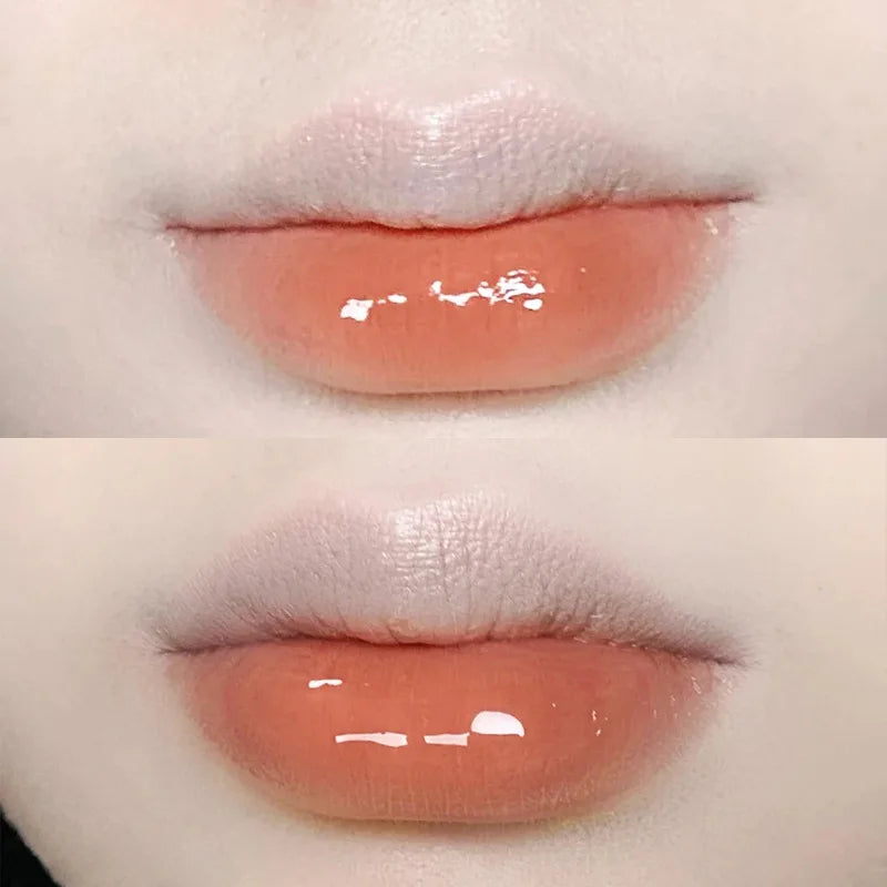 Rynx | Liquid Lipstick Crystal Glossy Lip Lacquer Mirror Cute Bear Lip Balm Waterproof Transparent Nude Lips Girl Makeup Korean Makeup