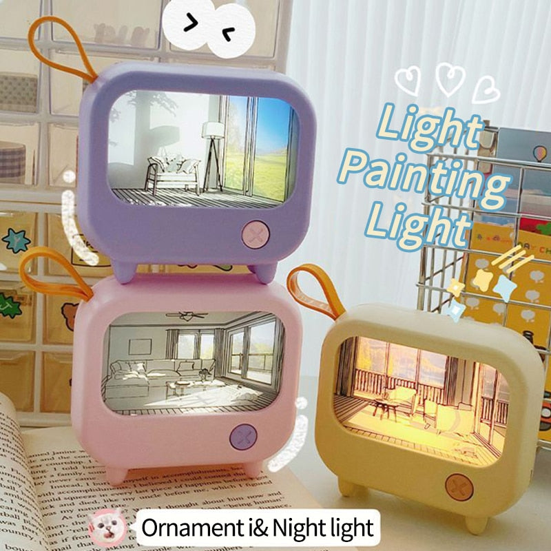 Lisslune | Mini Art TV Painting Decor Night Lamp