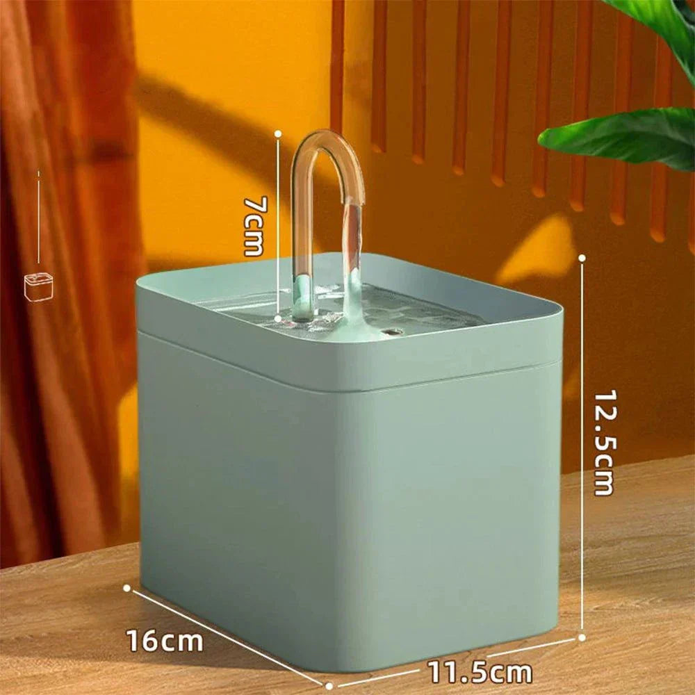 Lisslune | Ultra-quiet Pet Water Fountain with Intelligent Filtration - 1.5 l Stainless Steel
